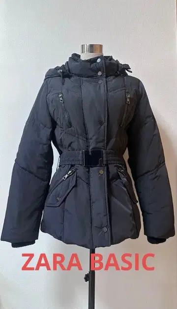 ZARA BASIC 다운 자켓 L 벨트 포함 방한 깔끔한