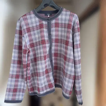 KEITH L 사이즈 44 키이스 체크 무늬 니트 가디건