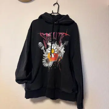 [ SALUTE ] 블랙 그래픽 후드티 L