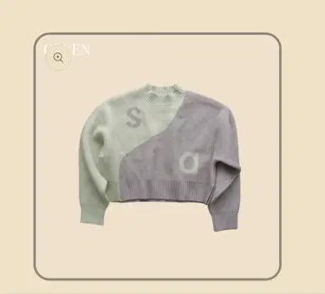 semon [ unisex series ] SA 2TONE KNIT