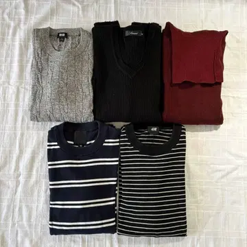 남성용 니트/스웨터 묶음 판매 XS~M 사이즈