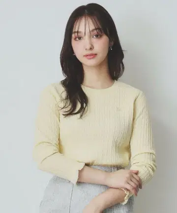 index 골드 모티브 케이블 니트 [ 세탁기 사용 가능 ]