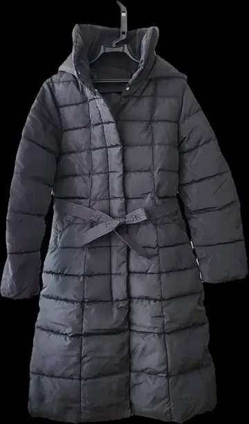 롱 다운 코트 블랙