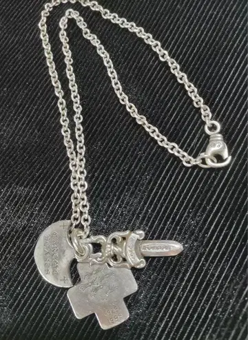 925 실버 크로스 참 목걸이