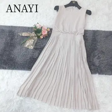 ANAYI 소프트 트윌 플리츠 원피스 롱 플레어 최근