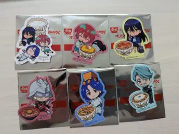 스키야 건담 캐릭터 스티커 6장 세트