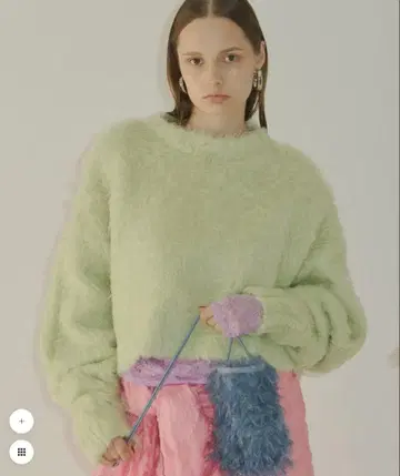 [ YAE ] LONG SLEEVE COLOR SHAGGY KNIT