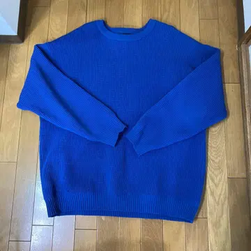 Sweet Fleur 파랑 리브 긴팔 스웨터