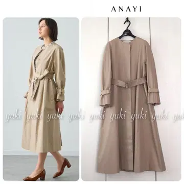 ANAYI 발수 개버 크루 코트