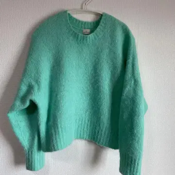 green label relaxing 민트 그린 긴팔 니트 알파카