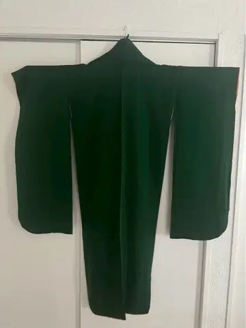 그린 컬러 후리소데 기모노