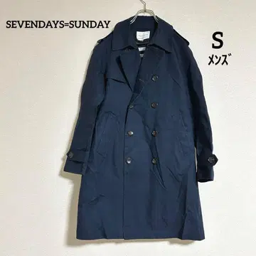SEVENDAYS=SUNDAY 면 100% 더블 브레스트 트렌치코트