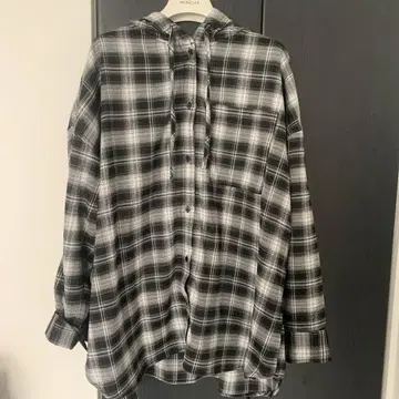 구하기 어려움 JEANASIS 체크 BIG 후디 블랙