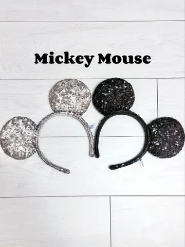 미키마우스 스팽글 머리띠 2개 세트