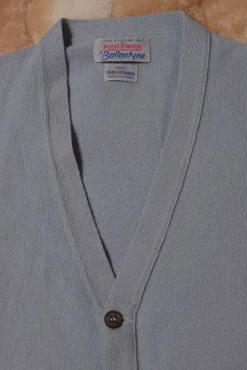 컨디션 최상 80s 스코틀랜드제 발란타인 캐시미어 가디건 44