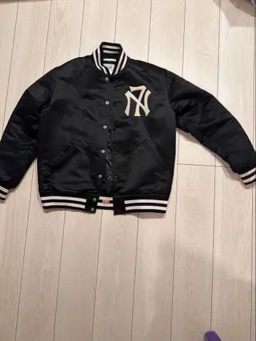 NEXUSVII NY 로고 바시티 자켓 블랙