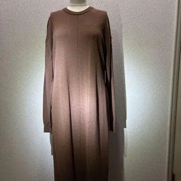 브라운 롱 원피스 스트라이프 포함