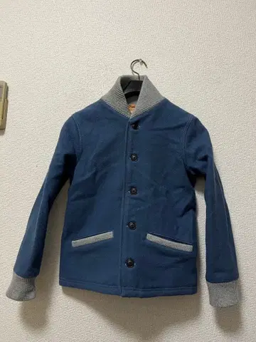 USA 제조 킹오브웨어 x 울리치 멜톤 바시티 자켓 /36 네이비