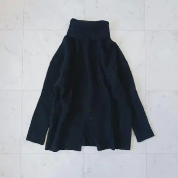 언타이틀 캐시미어 100% 니트 블랙 터틀넥