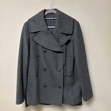 [AZUL] 그레이 더블 브레스트 피 코트 160/84A