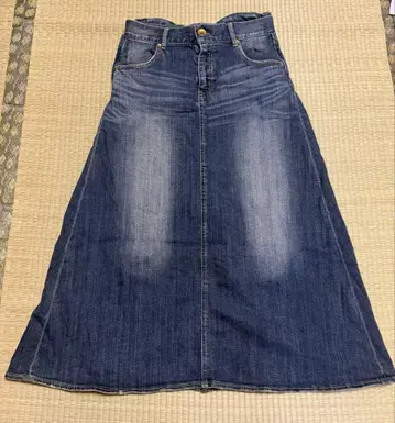 RCWB 빅 리본 데님 스커트