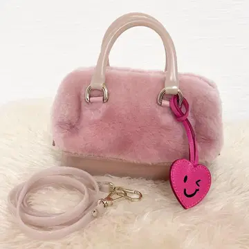 FURLA 핑크 퍼 미니 숄더백