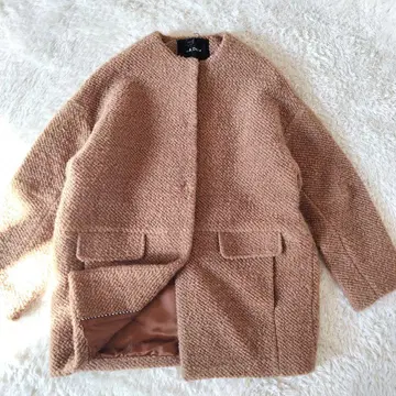 - & Dear 노카라 코트 보아코트 베이지 M