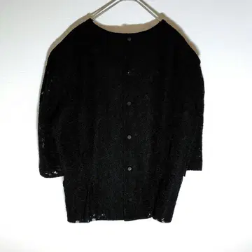 레이스 5부 소매 자켓 전체 레이스 일본제 빅 17AR