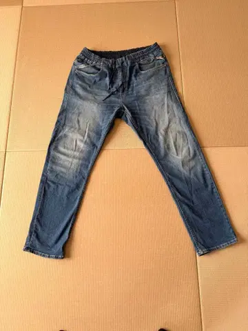 다크 블루 데님 스트레이트 허리밴딩 약 84cm