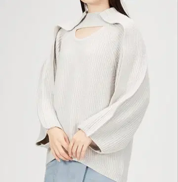 택 포함 새상품 snidel 스나이델 라이트 그레이 니트