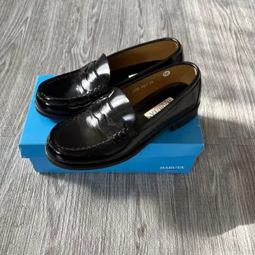 HARUTA 24.0cm 3E 편안한 타입 블랙 로퍼