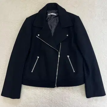 새상품급 블랑베일 라이더스 자켓 울 블랙