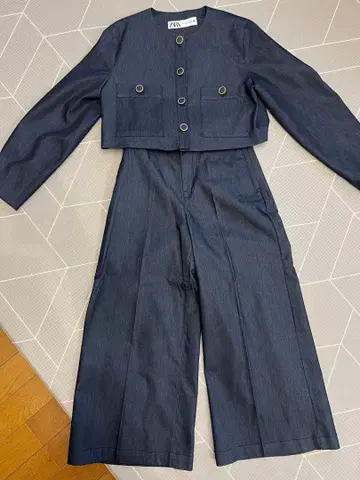 ZARA 다크 블루 셋업 XS