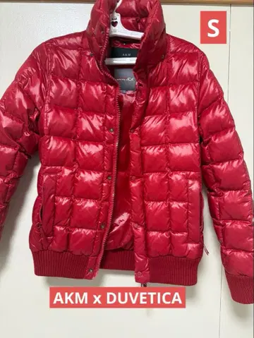 DUVETICA 다운 자켓 S 빨간색 남성용 AKM 콜라보
