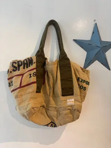 데님 앤 던거리 토트백 베이지/올리브