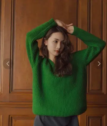 RANDEBOO V넥 오버 니트