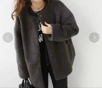 저널 스탠다드 리룸 워셔블 보아 머플러 부착 블루종