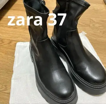 ZARA 사이드 고어 부츠 블랙 37 24cm