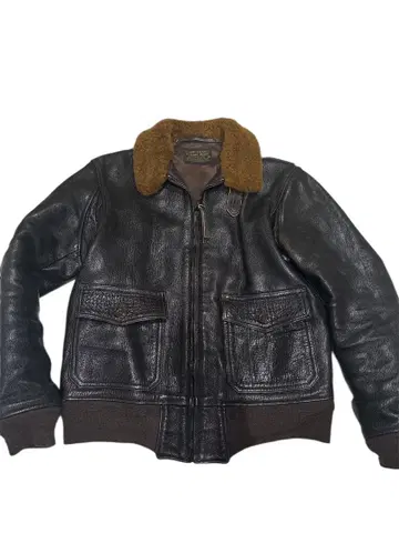 레인보우 컨트리 G-1 A-2 D.씰 브라운 가죽 자켓