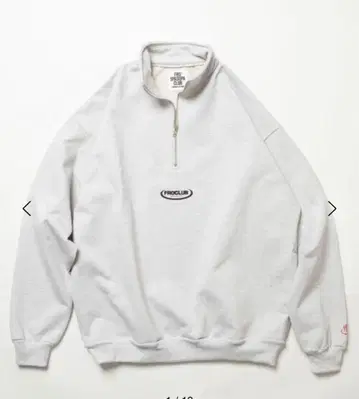 FROCLUB 그레이 하프 지퍼 맨투맨