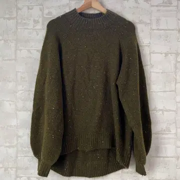 DISCOAT 올리브 그린 니트 스웨터 카키 M