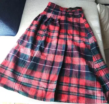 SamansaMos2 체크 플레어 스커트 F