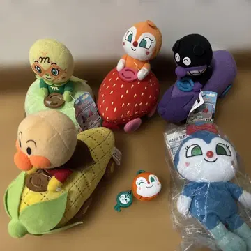 호빵맨 봉제 인형 5개 + 가챠 6개 세트