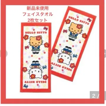 새상품 헬로키티 페이스 타월 2장 갸루키티 산리오 시마무라