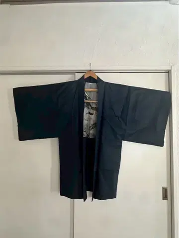 블랙 겉옷 기모노 남성 오미야마이리 165cm