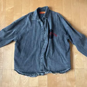 Left Alone 다크 그레이 데님 셔츠 XL