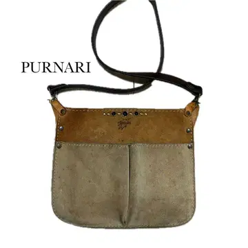PURNARI 숄더백 베이지 브라운 스터드 빈티지
