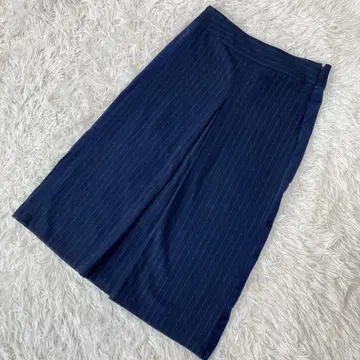 Lion gallery 인버티드 플리츠 스커트 롱 네이비