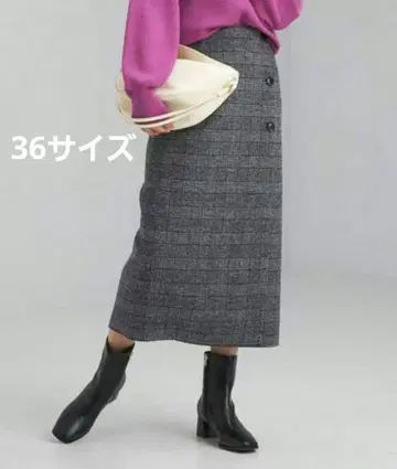 유나이티드 애로우즈 그린 라벨 릴랙싱 랩스커트 36