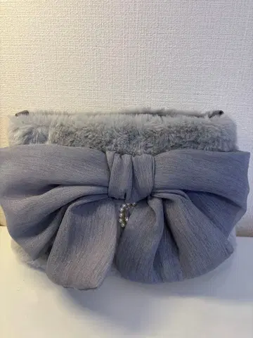 시마무라 Coco 리본 숄더백 그레이 미사용 새상품